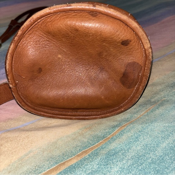 Vintage Old COACH 9984 Drawstring Shoulder Bag -Brown Leather - Picture 9 of 13